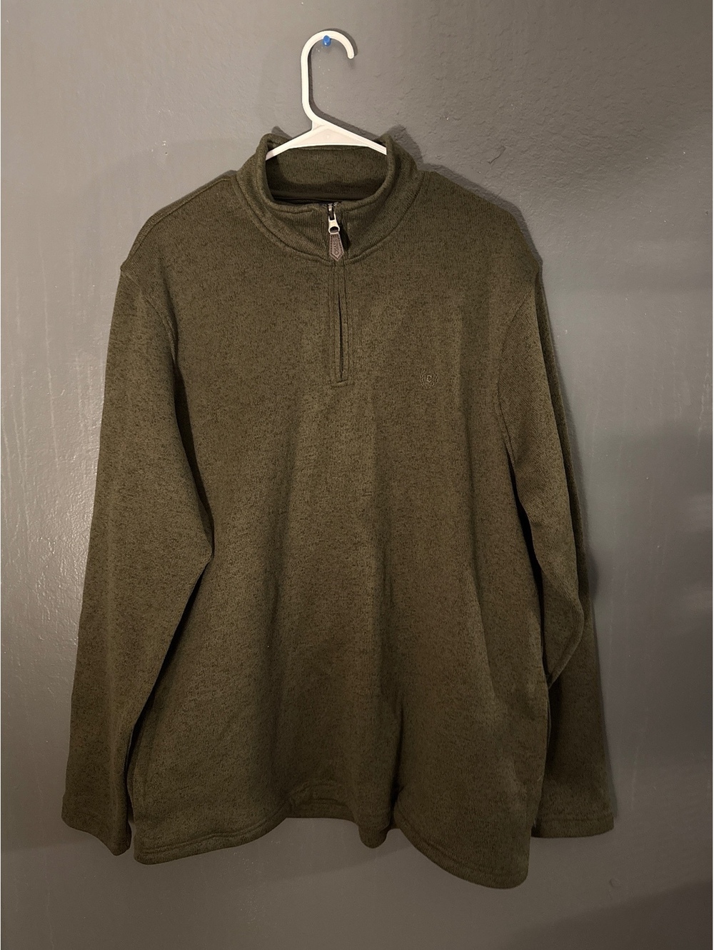 Chaps Men's XL Olive Green Half-Zip Pullover Sweater